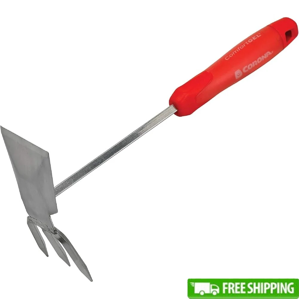 

Premium Stainless Steel Dual Head Hoe Cultivator Manual Gardening Tool Sharp Weeding Soil Breaker Lightweight Durable