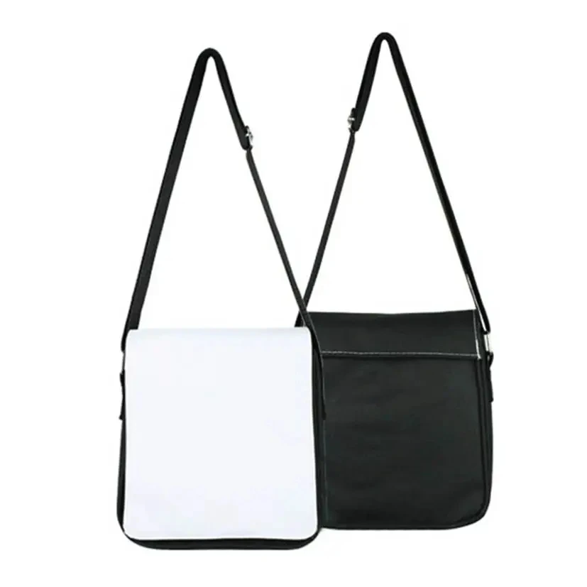 Sublimation Blank Shoulder Bag For Diy Photo Print Small Blank Polyester Canvas Crossbody Bag Sublimation Messenger Bags