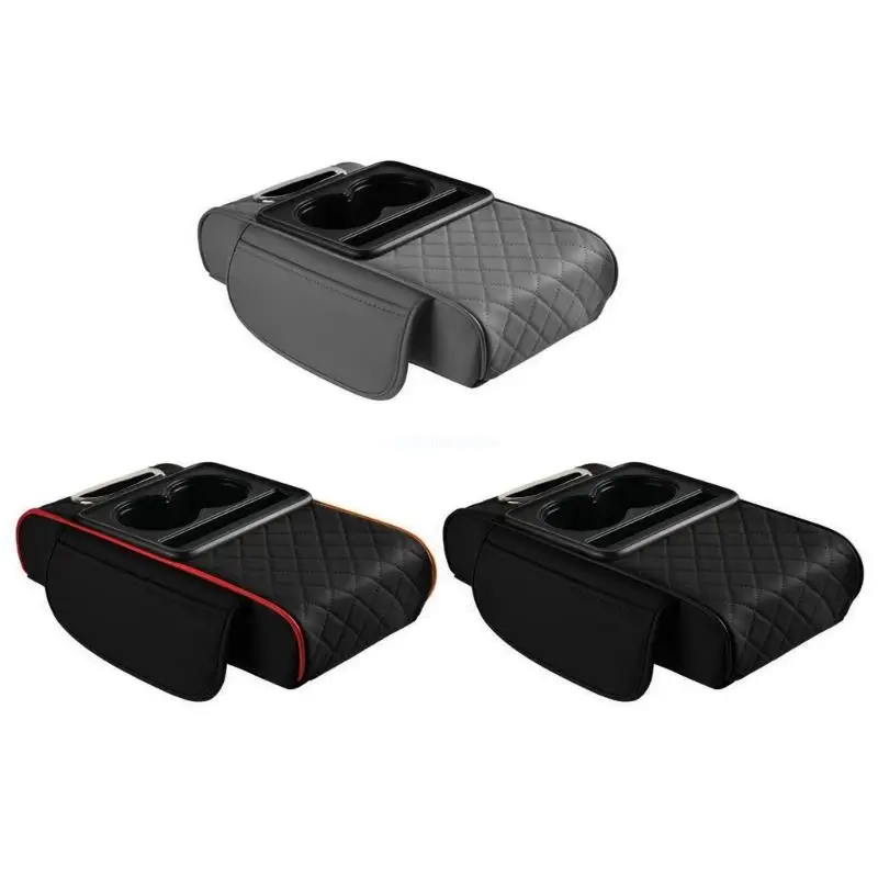 

Car Armrest Cushions Pad Car Armrest Booster Pillow Leather Pad for enhances Comfort Fatigue Relief During Long Dropship