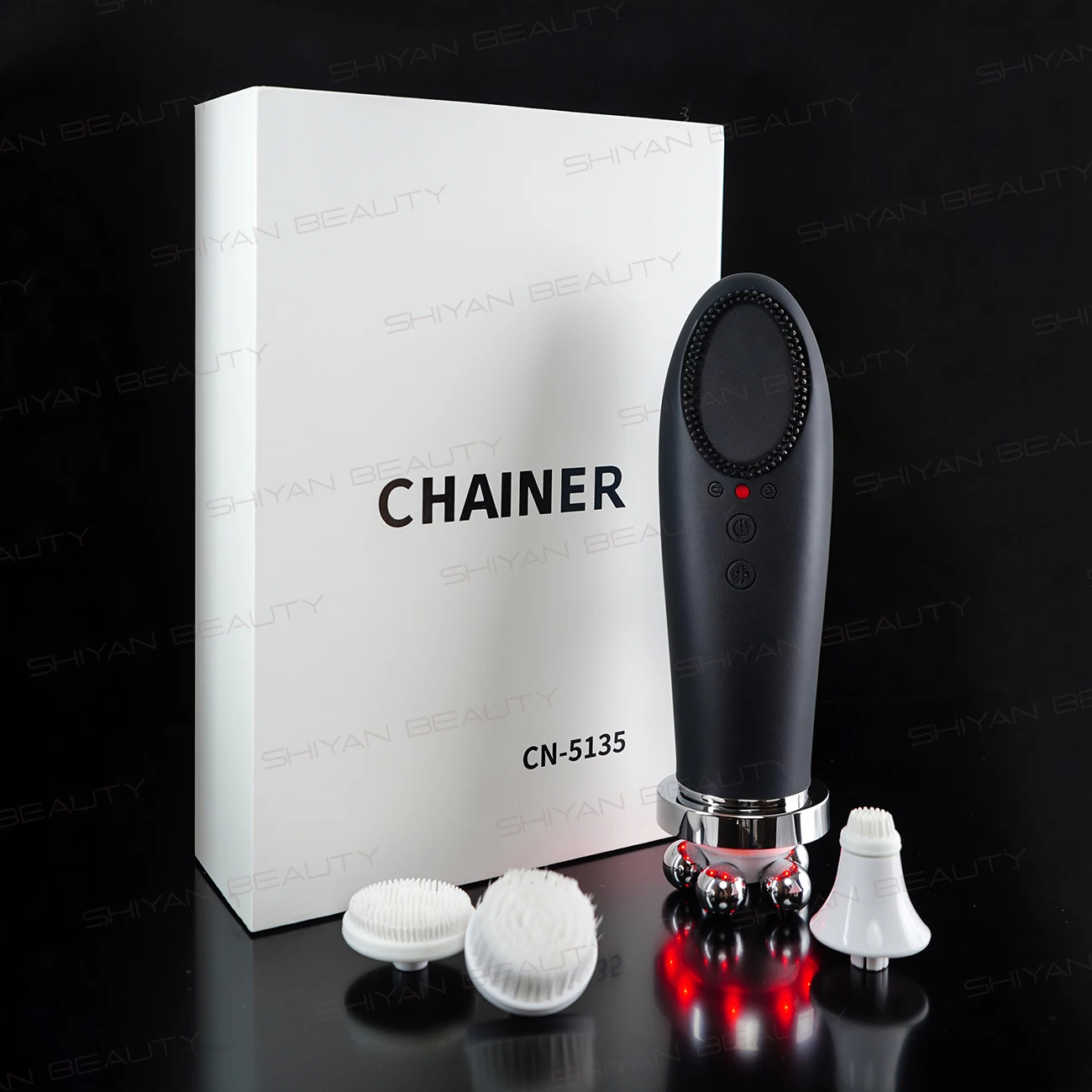 4 in 1 Electric Facial Cleansing Brush Pore Cleaner Hot Compress Skin Care Beauty Device
