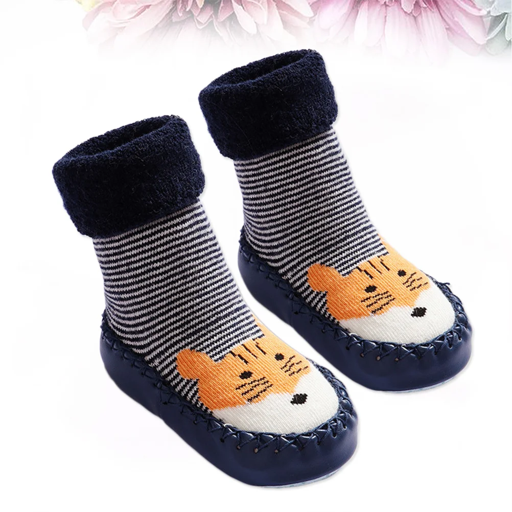 

1Pair Baby Socks Anti-Slip Toddler Cotton Cartoon Infant Socks Non- Walking Breathable Sweat Absorption Suitable 15-23