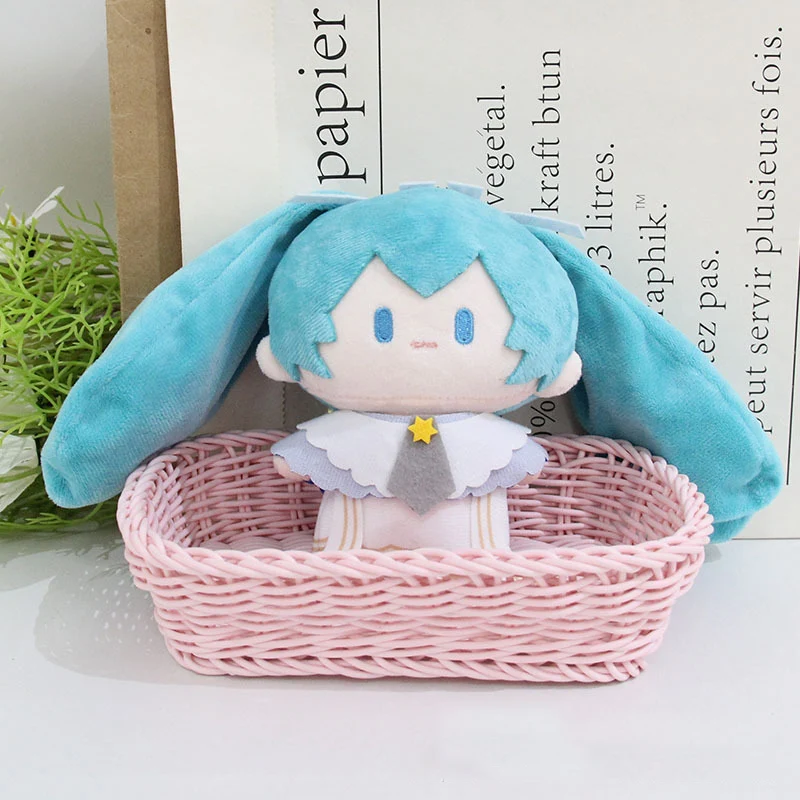 miku keychain miku doll anime kawaii girl decorate child bag pendant Portable Cartoon Toy plush doll Surrounding gift wholesale