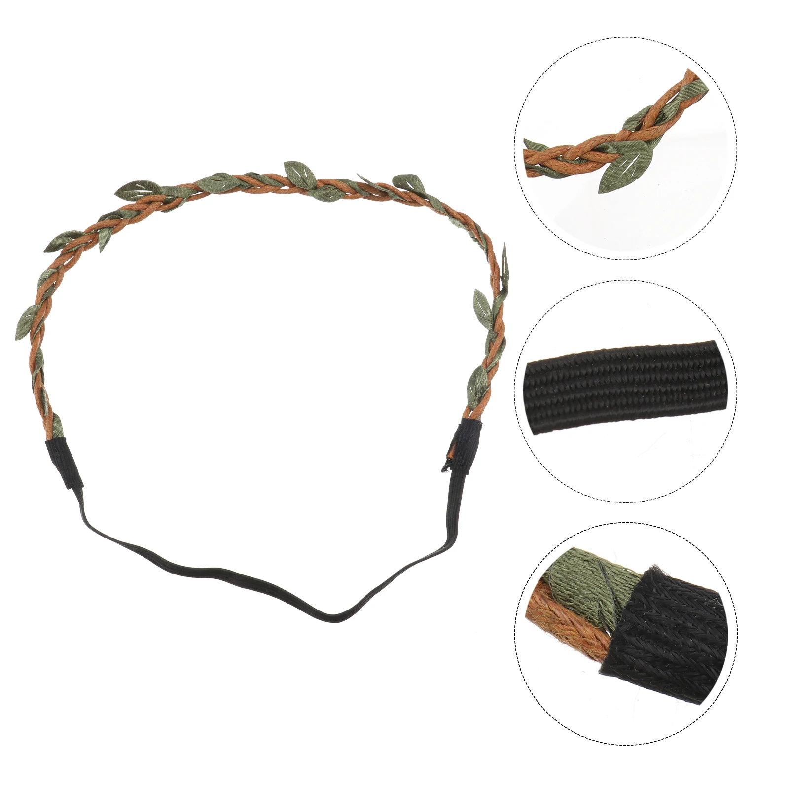 

10 Pcs Brown Rattan Hairband Material Floral Headband DIY Weaved Wreaths for Women Miss