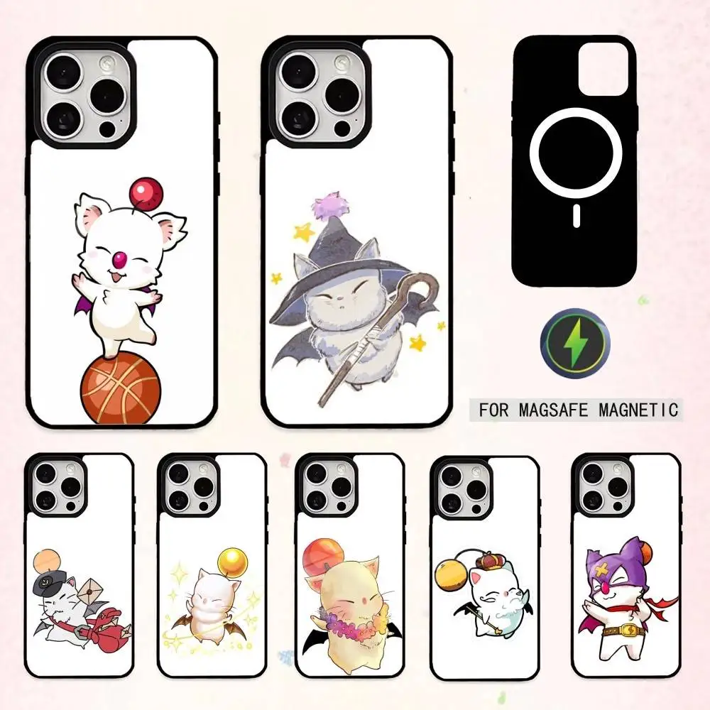 

F-Final Fantasy Moogle F-FF VII Phone Case For iPhone17,16,15,14,13,12,11 Plus,Pro Max Magnetic For Magsafe Wireless Charging
