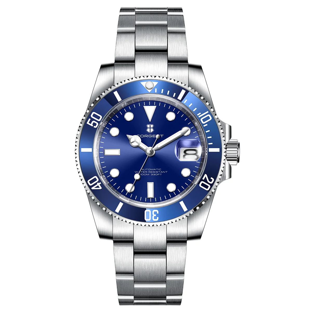 Luxury Corgeut Diver Watch 40MM nh35 Automatic Mechanical Watches For Men Date Sapphire Luminous 10Bar Dress Reloj Ceramic Bezel