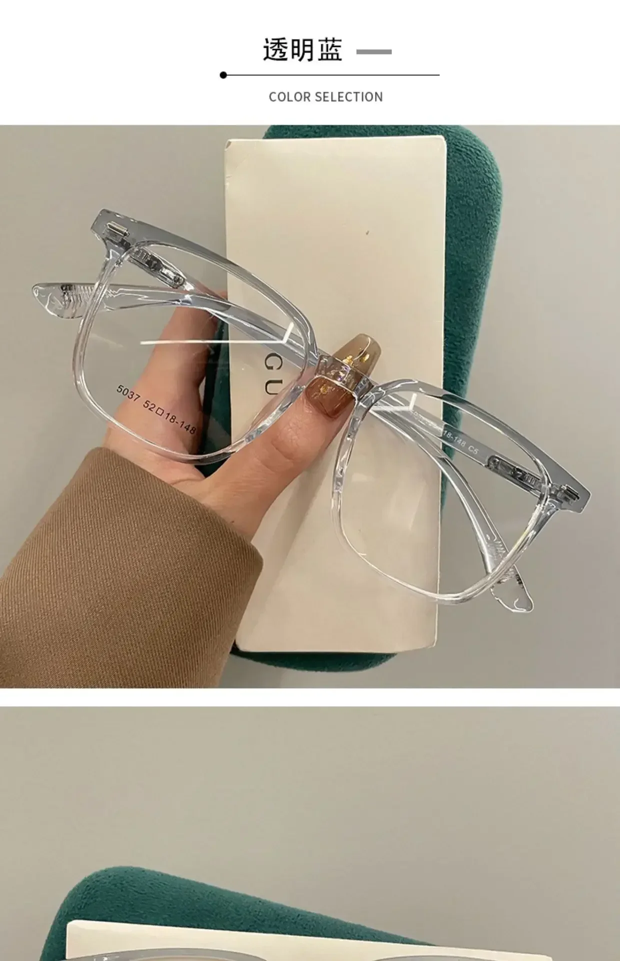 Myopie-Brille, fertige Anti-Blaulicht-Brille für Erwachsene, ultraleichter Brillenrahmen mit Grad 0–4,0 – Detail 9
