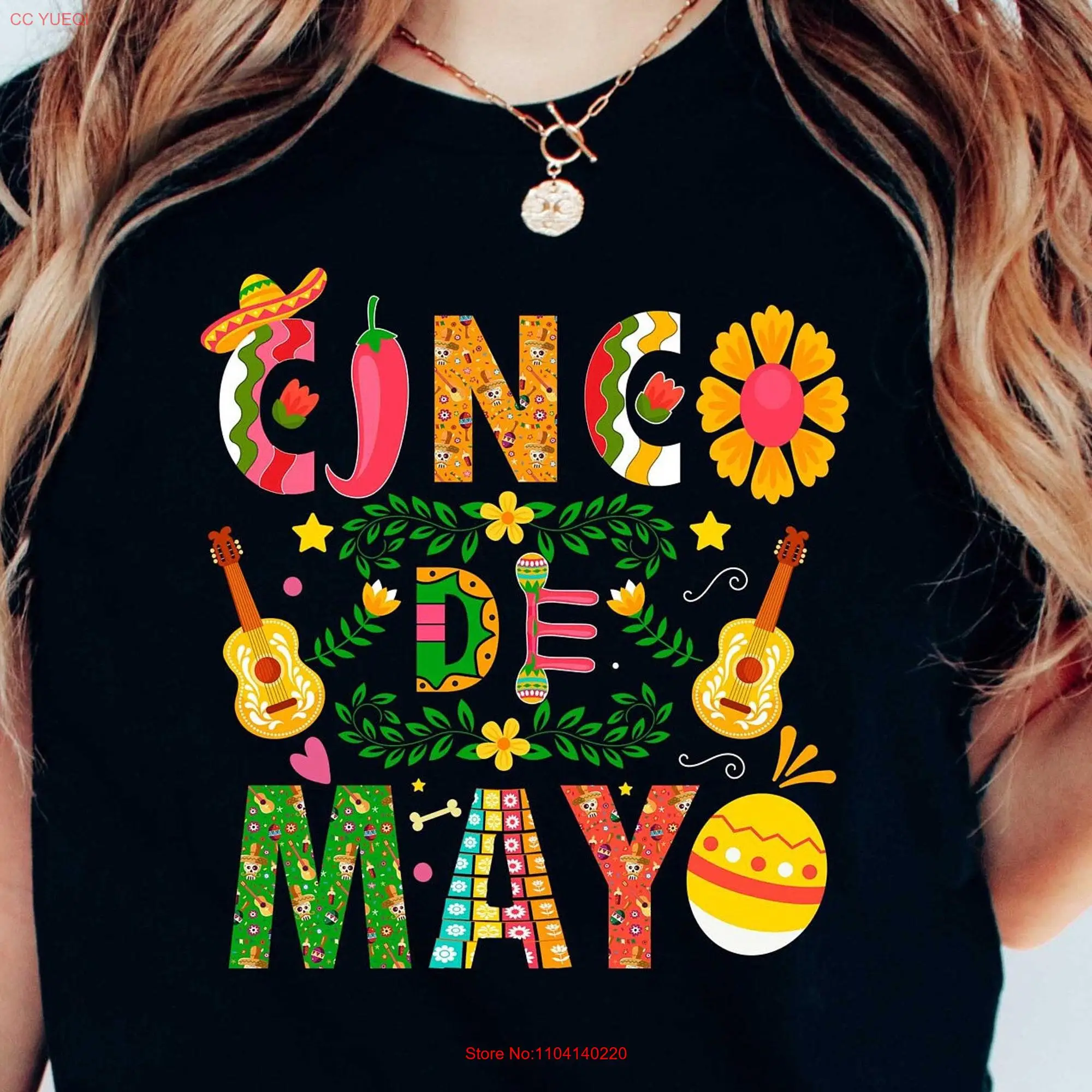 Camiseta De Cinco De Mayo para Fiesta, camisa De manga larga o corta con estampado De bocadillos mejicanos, chile caliente, Margarita, bebidas, Taco Nacho