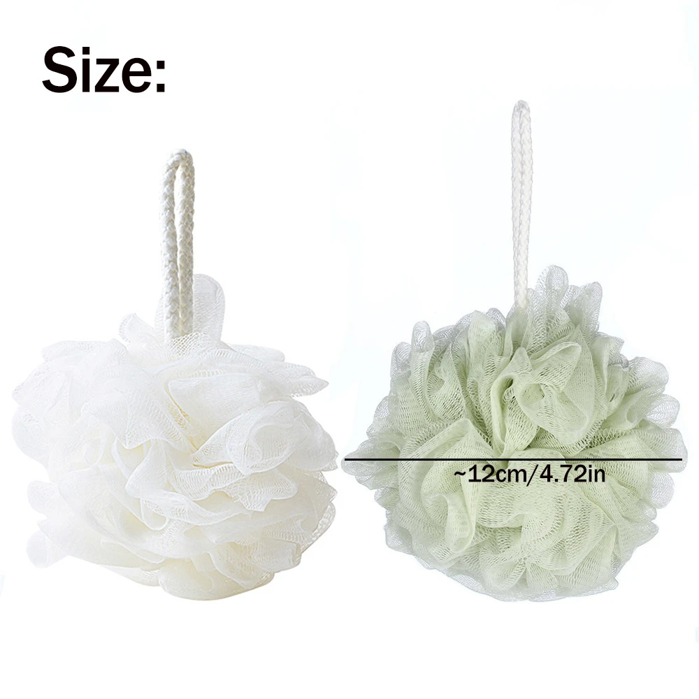 Bath Flower Shower Sponge Ball Solid Color Soft Large Body Brush Cleaning Scrub Shower Ball Exfoliating Bath Ball