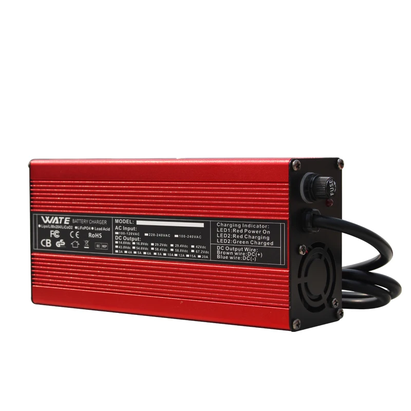 Ładowarka akumulatorów litowych 29.4V 10A do zasilacza litowo-jonowego 24V 7S 25.9V z ładowarką Botton — zdjęcie produktu 7