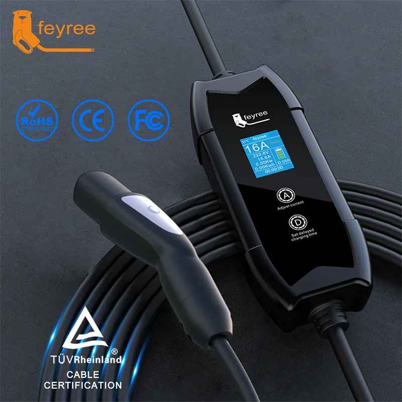 feyree EV Charger Portable 3.5kW Tesla NACS Charger Plug 1.8