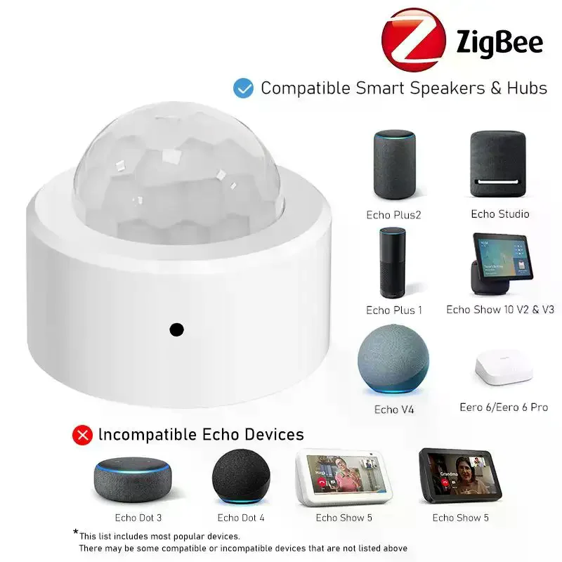 

Zigbee PIR Motion Sensor Infrared Human Body Move Sensor Security Alarm Sensor Support For Home Assistant