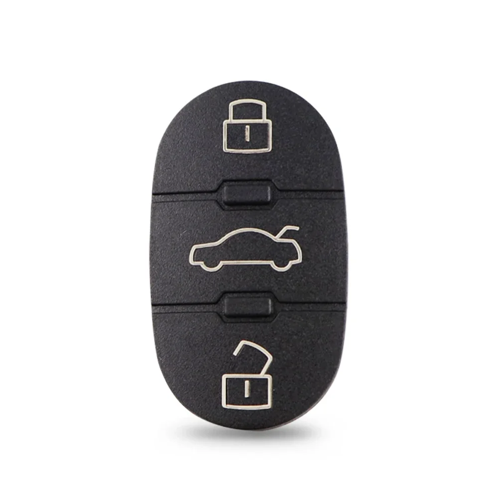 2/3 Buttons Key Case Pad For Audi A2 A3 A4 A6 A8 TT B6 RS4 Allroad Quattro Car Key Shell Rubber Button Repair Leather