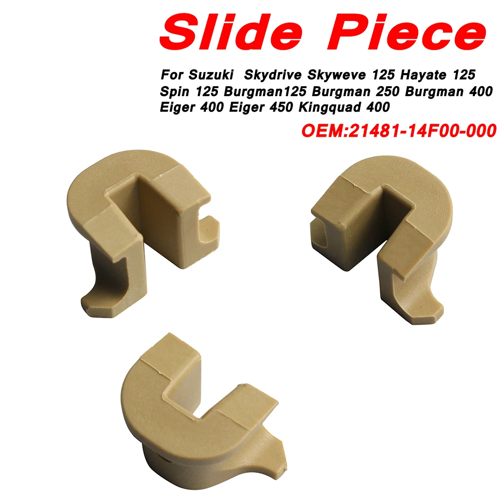 1-3pcs Pulley Slide Piece U Clip For Suzuki Skydrive 125 Hayate 125 Spin 125 Burgman125 Burgman 250  Burgman 400 Eiger 400 450