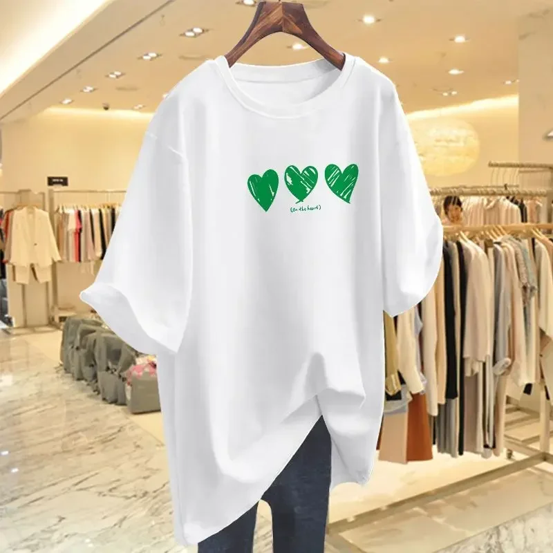 

Women Printed Casual Losoe Short Sleeve T-shirt Summer Chic Basic 100 Cotton Tops