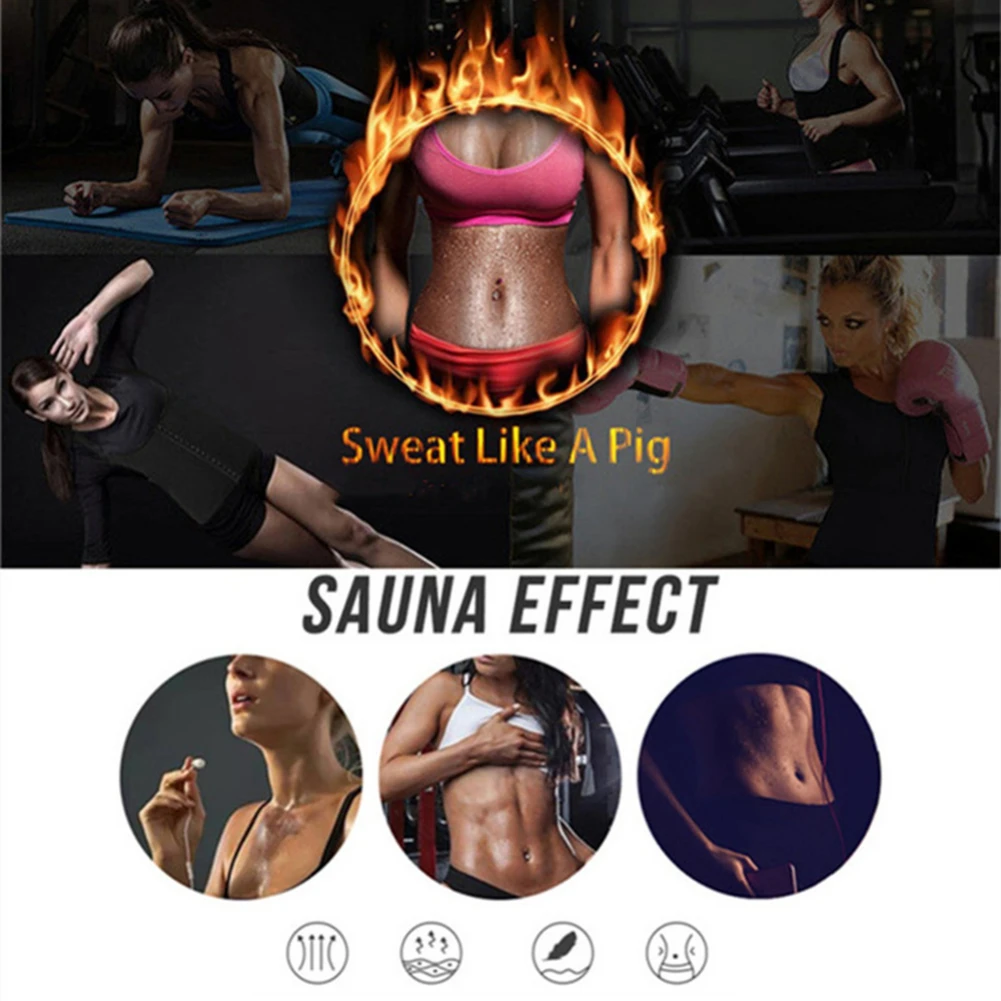 Kombinezon do sauny domowa dla kobiet Sweat, kamizelka gorset Waist Trainer 3 w1 wyszczuplający modelowanie całego ciała koszulka Fitness treningowy