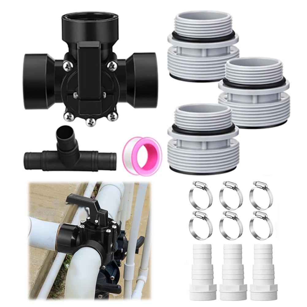 3 Way Diverter Valve Hose Adapter Reliable and Adjustable Diverter Valve with Hose Clamps Hose Conversion Kit for Replacement