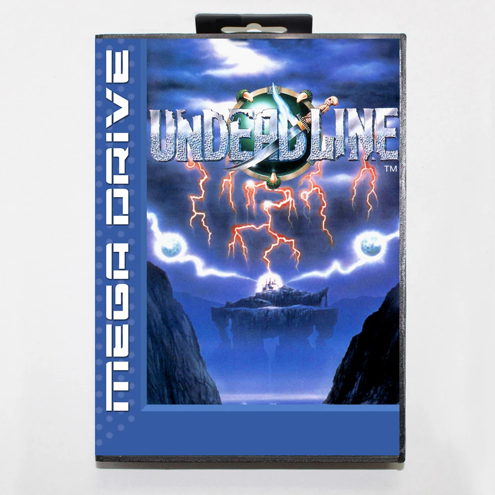 Undead Line-MD Game Card com Caixa EUR, 16 Bits, Sega Megadrive, Sistema Genesis