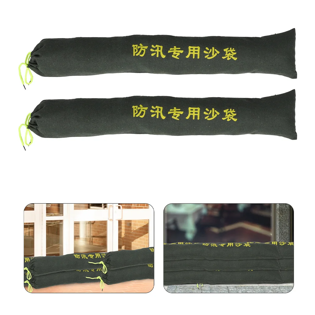 2Pcs Flooding Sandbags Heavy Duty Anti Flood Sandbags Durable Canvas Water Barrier Flood Prevention Barrier for Door Home