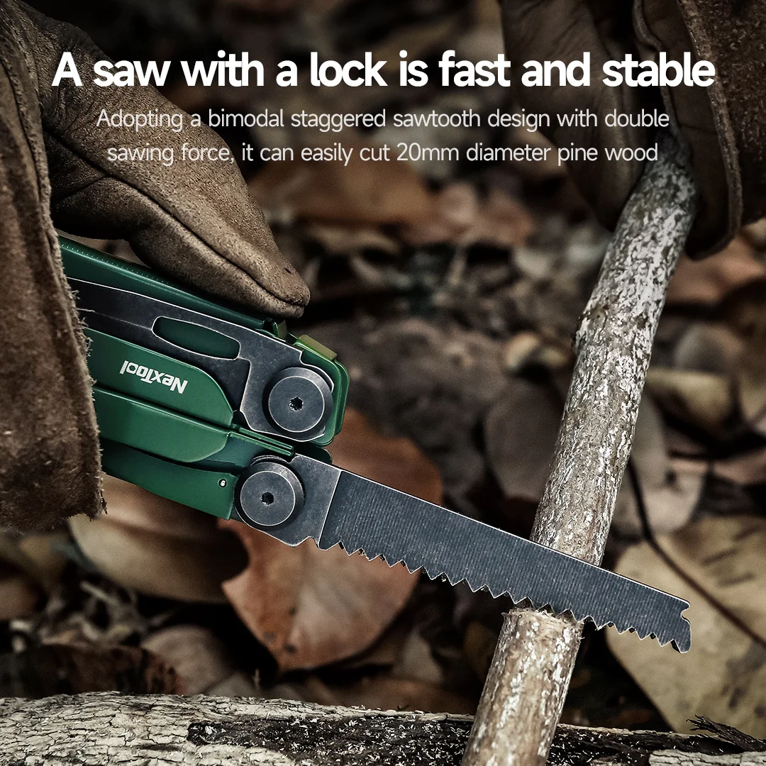 Imagem -05 - Nextool-flagship Pro Edc Alicate Multi Ferramenta Faca Dobrável Bolso Tático Facas de Sobrevivência Camping Ferramentas Multitool 16 em 1