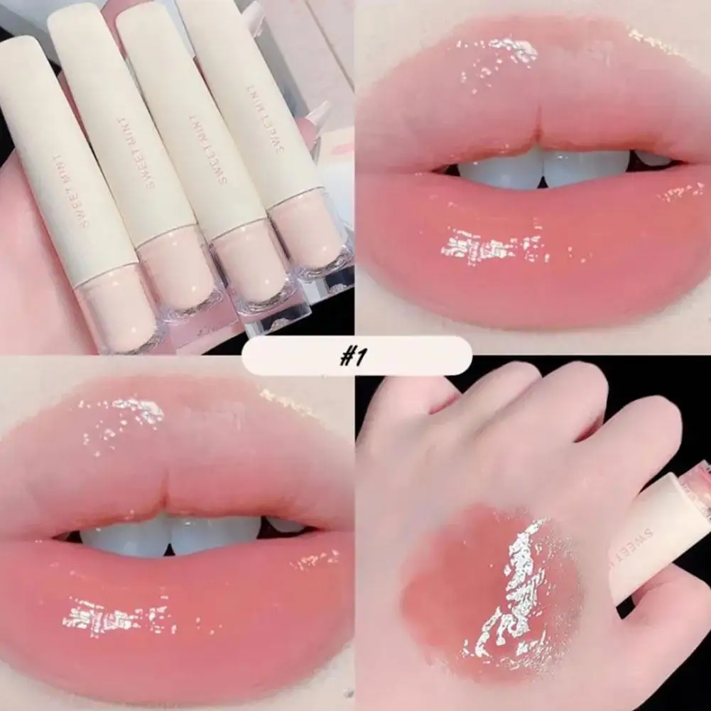 Gelee Wasser Lip gloss Gel Glanz Tönung flüssiger Lippenstift klarer Lippen tönung Gel Antihaft becher Spiegel Lippen glasur Lippen praller Lippen balsam Öl