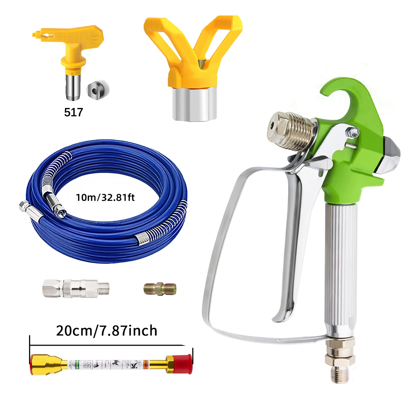kit-pistola-a-spruzzo-airless-7-pezzi-con-tubo-da-10m-ugello-517-e-asta-di-prolunga-per-pittura-murale-domestica