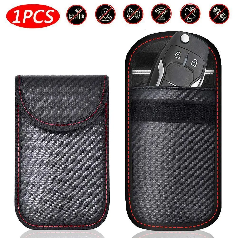 Card Car Keys Case FOB Signal Blocker Bag RFID Shielding Key Credit Card Bags Organizer for Privacy Protection