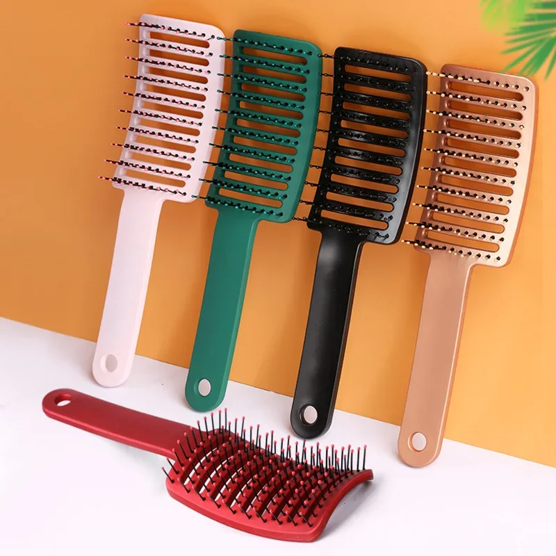 Hair Tools Big Bend Comb Women's Fluffy Styling Hair Comb Curved Wide Teeth Curly Ribs Comb Multi-color Optional Hair Combs