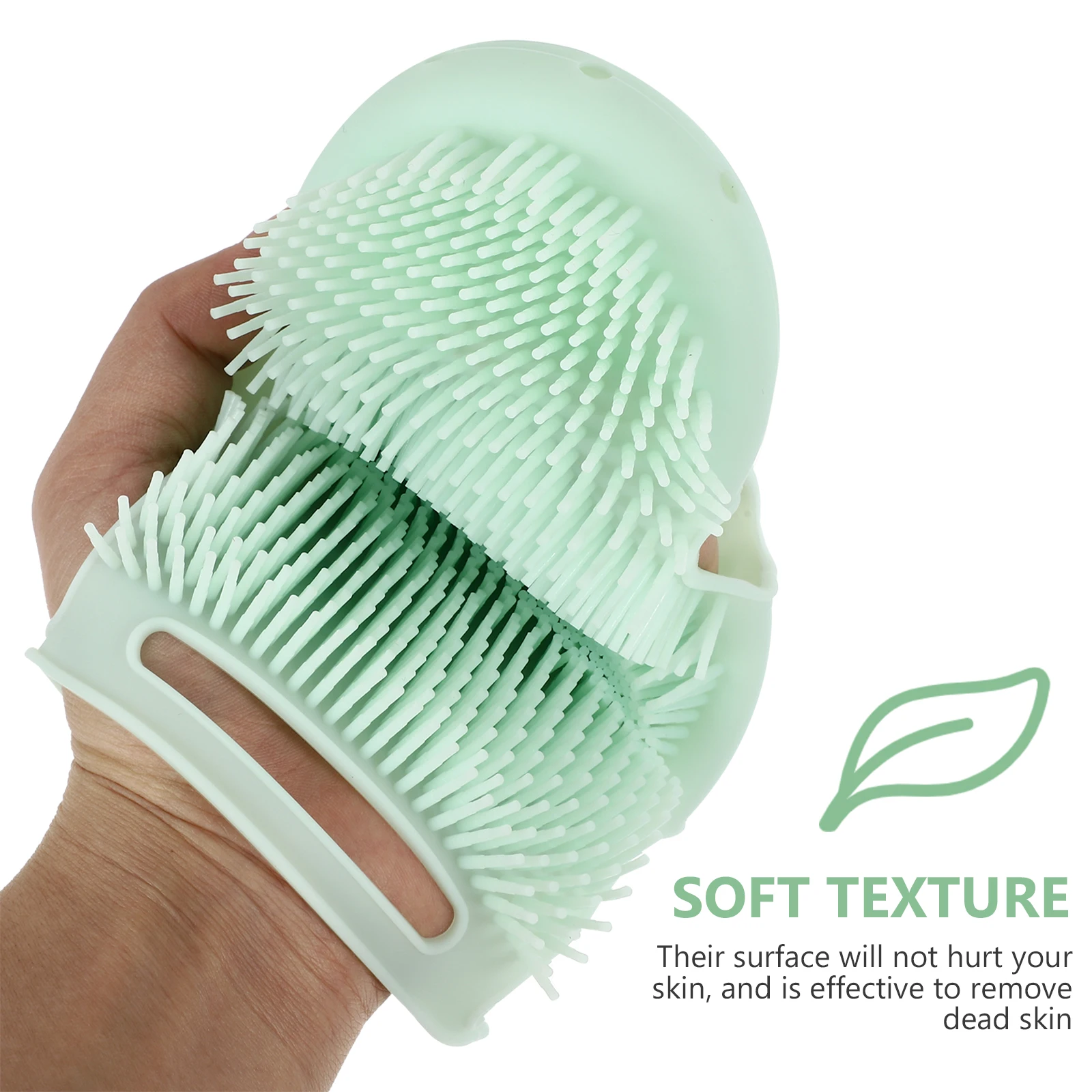 

Bath Brush Silicone Bathing Gloves Skid Resistant Body Massage Tool Deep Clean Exfoliating Gloves Spa Household Shower
