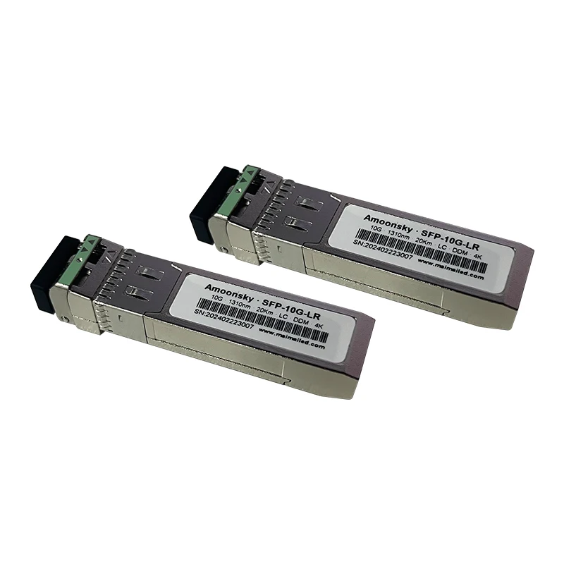 Amoonsky 10G SFP Fiber Module 10Gb/s Optical  LC 20 KM Signal Mode Transceiver Compatible Novastar Processor LED P3.91 P2.97