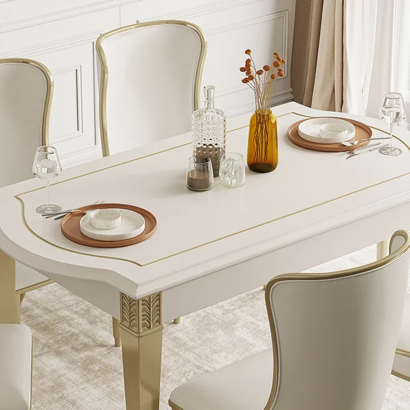 Household Waterproof Dining Table Nordic Rectangle Luxury Storage Dining Table Mobile Floor Escritorios De Ordenador Decoration