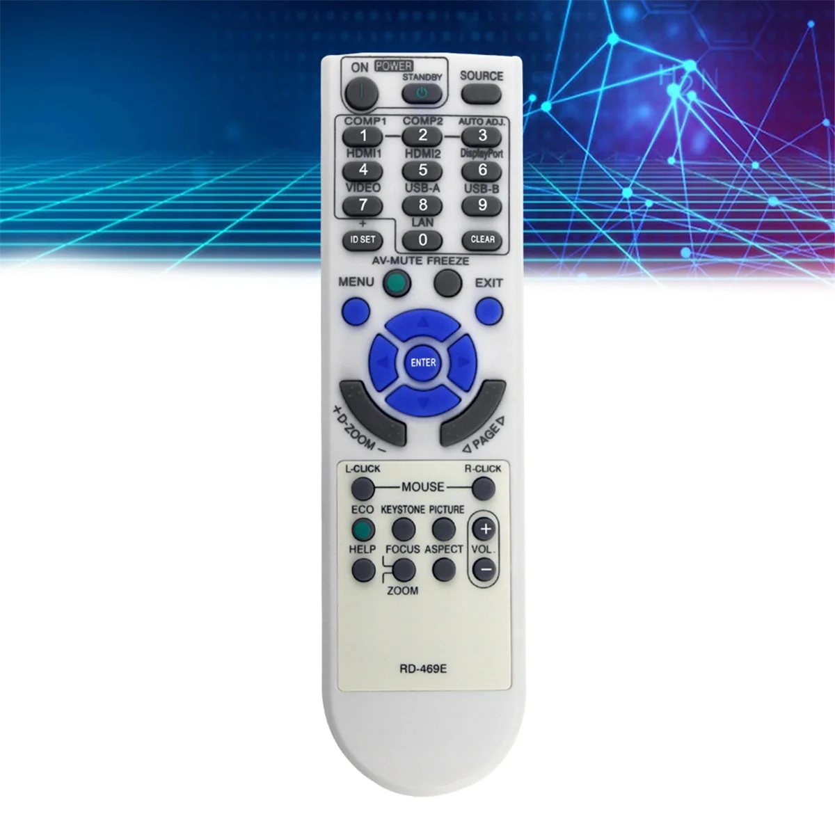 RD-469E Substituir Controle Remoto para Projetor NEC VE303X VE303 V302X V332W V302H NP-V332W NP-UM361X NP-V302X NP-UM351W NP-V302W