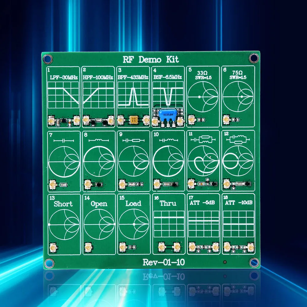 RF Test Board, 18 Functional Modules RF Demo Kit NanoVNA RF Test Module Vector  Analyzer Board Filter/Attenuator Module