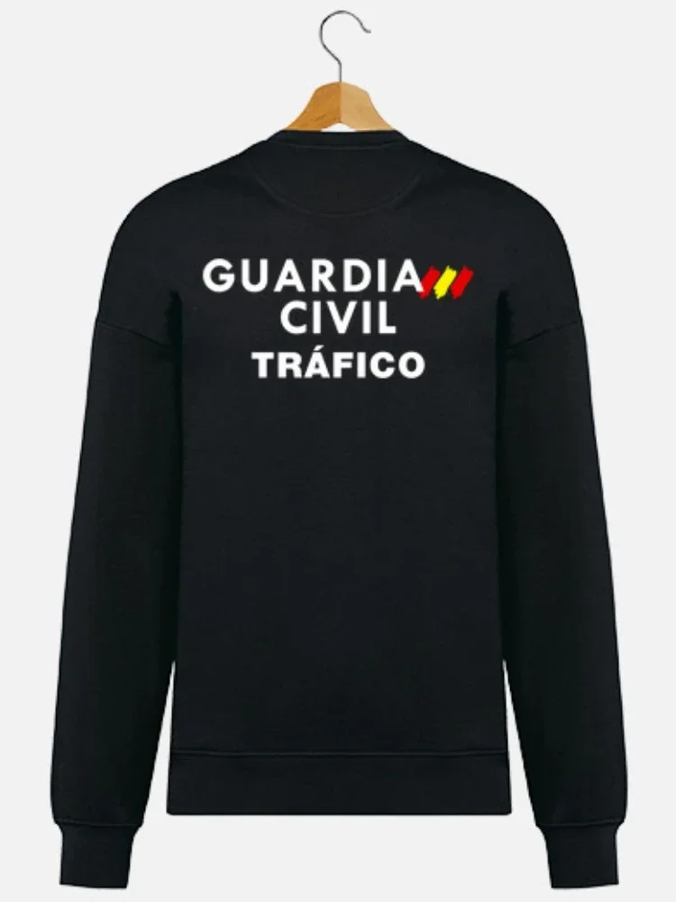 España Guardia Civil Tráfico Men Sweatshirts Casual 100% Cotton Autumn and Winter Hoodies