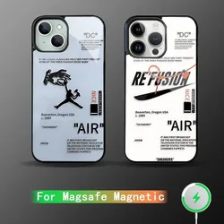 Sports logo Phone Case Strong Magnetic For IPhone 15 14 13 Pro Max 11 12 Mini Alex Mirror For Magsafe Wireless Charging Cover