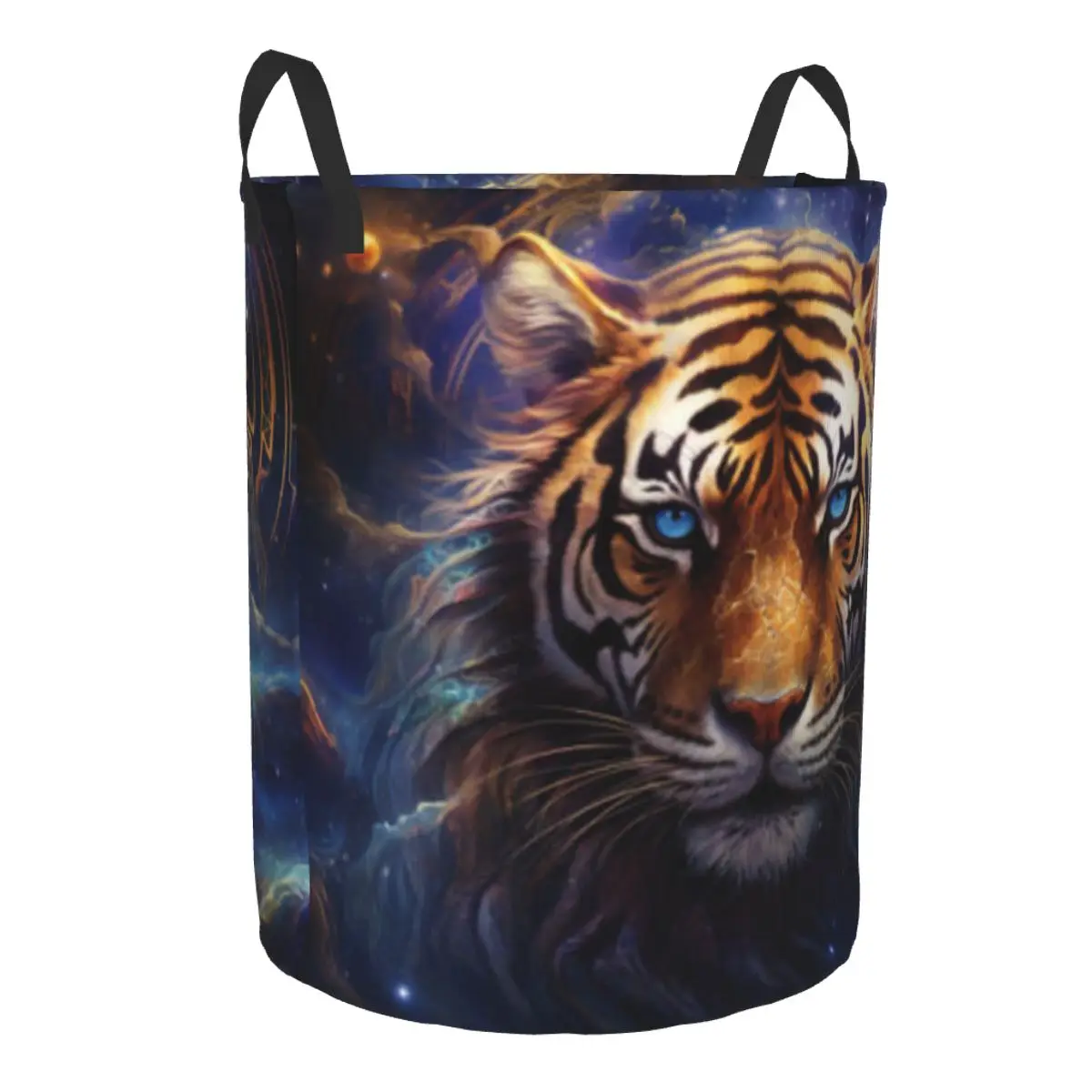 Tiger Astral Traveler Exploring The Cosmos Laundry Basket Folding Dirty Clothes Toys Storage Bucket Household