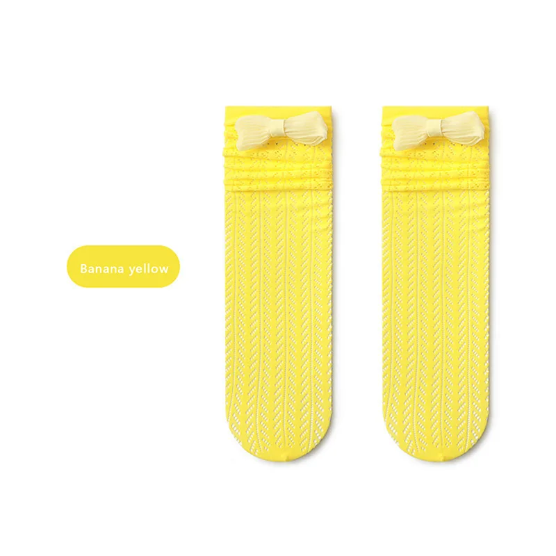 

Детские носки для девочек. Легкие дышащие носки с бантом и бантом на весну и лето. Идеально подходят для повседневной носки.