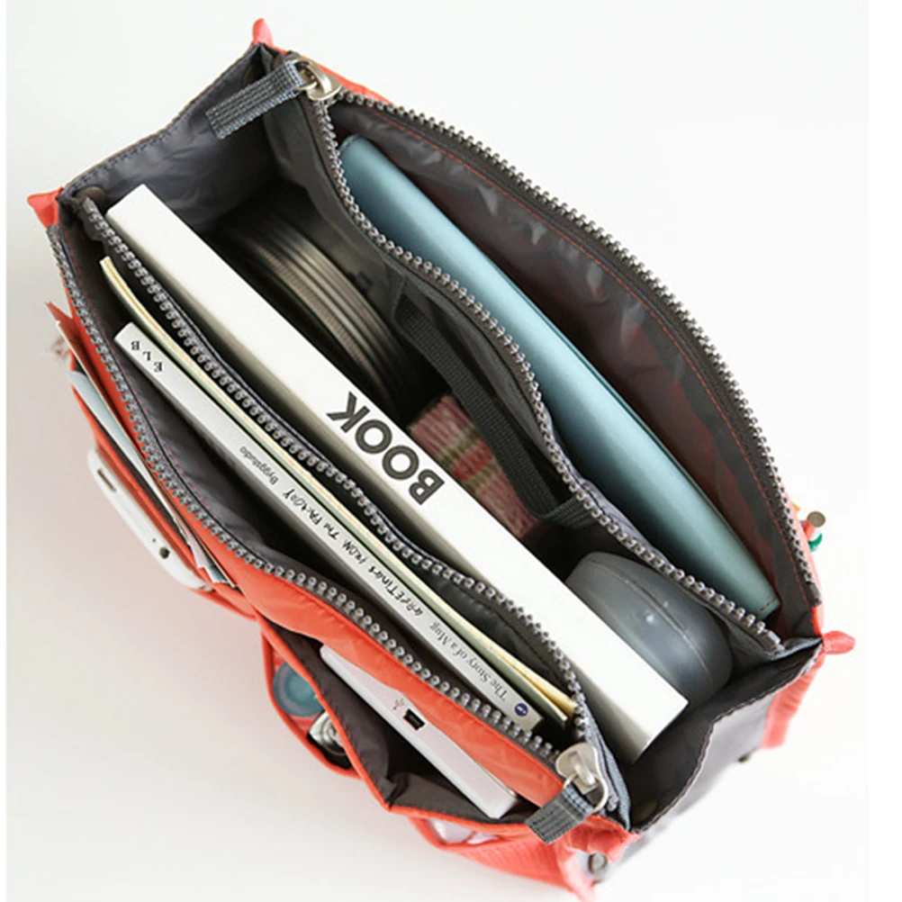 

Double Zipper Storage Bag Portable Handbag Foldable Large Capacity Wash Bag Toiletries Organizer Sundries Holder Brush