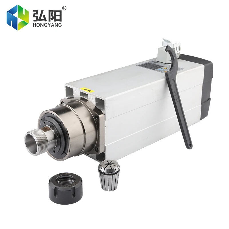 CNC Milling Spindle Motor 9.0kw Square Air Cooled ER32 Chuck 18000RPM 4pcs Bearings For CNC Router Engraving Milling Machine