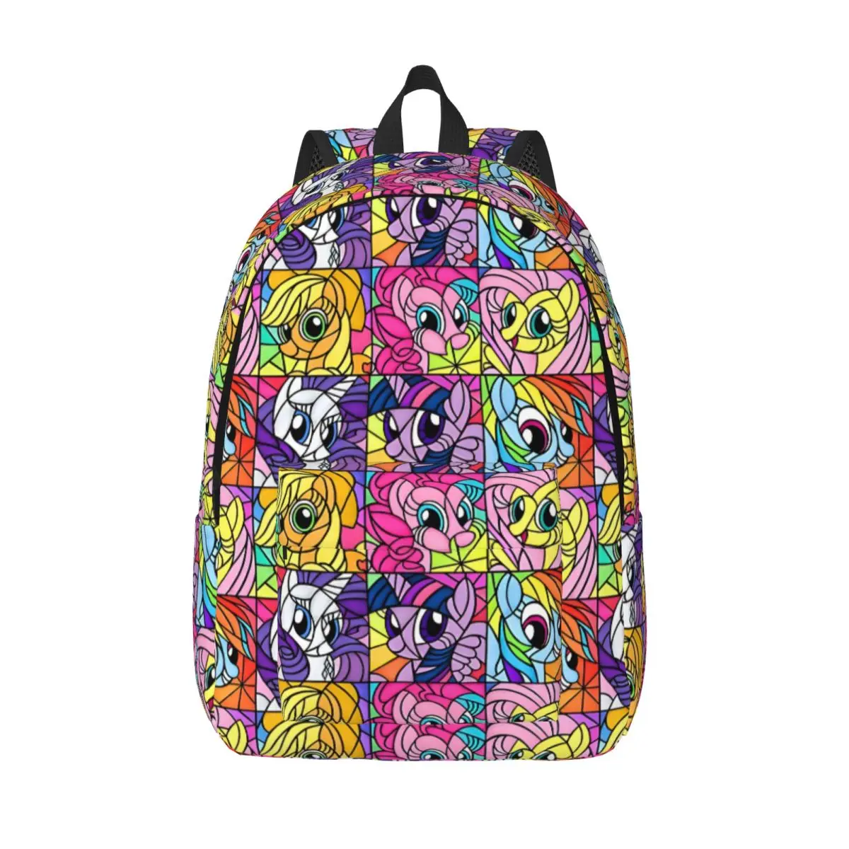 Light Friends In A Stained Glass Window Storage Bag Camping Large Capacity My Little Pony For Boy Girl Daypack Gift