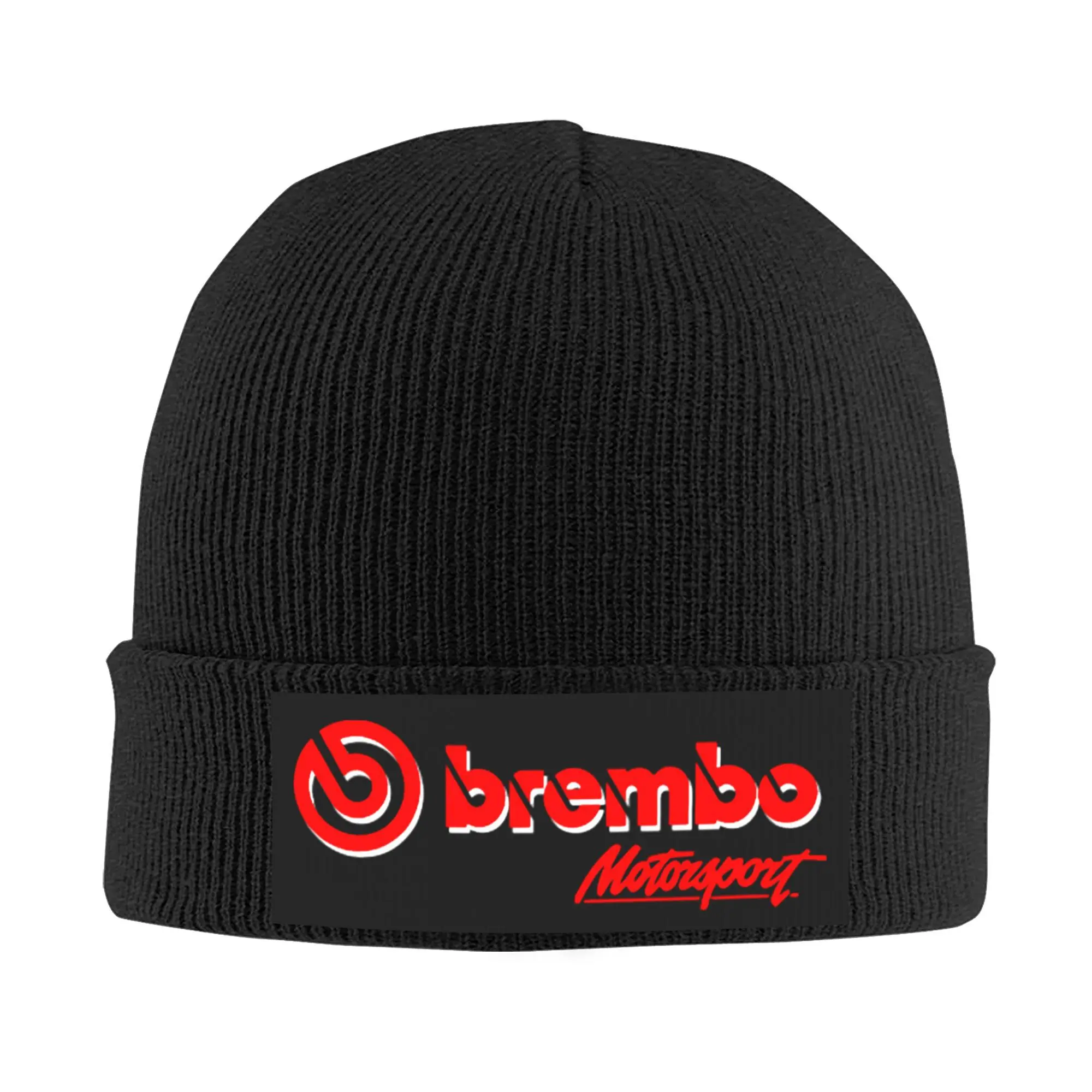 Custom Brake Control-Bremboes Racing Logo Motos Skullies Beanies Caps Cool Winter Warm Men Women Knitting Hat Adult  Bonnet Hat