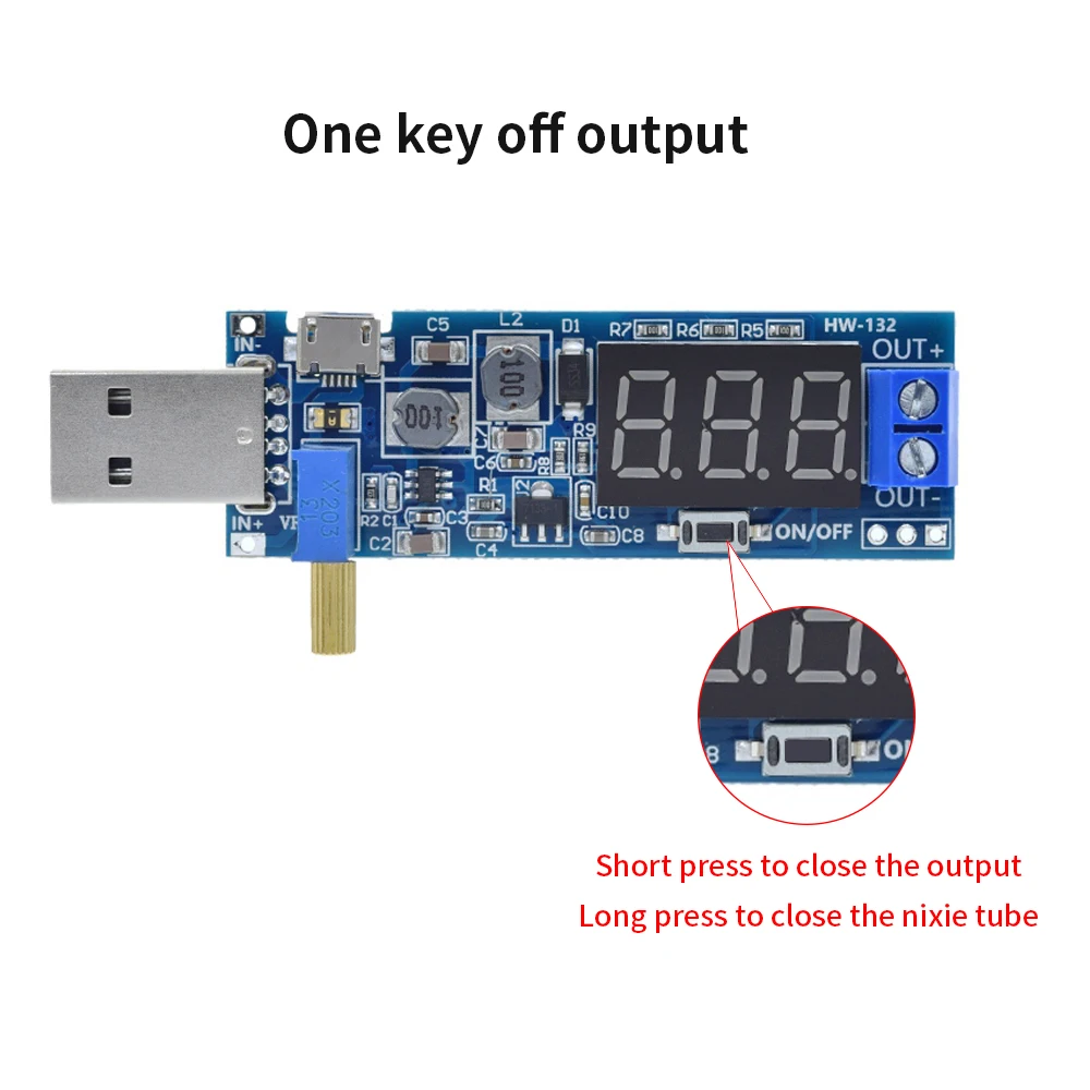 TISHRIC USB moduł Boost DC-DC 5V do 3.3V/24V USB zwiększony moduł zasilania USB konwerter DC 12V regulowany DC 1.2V-24V