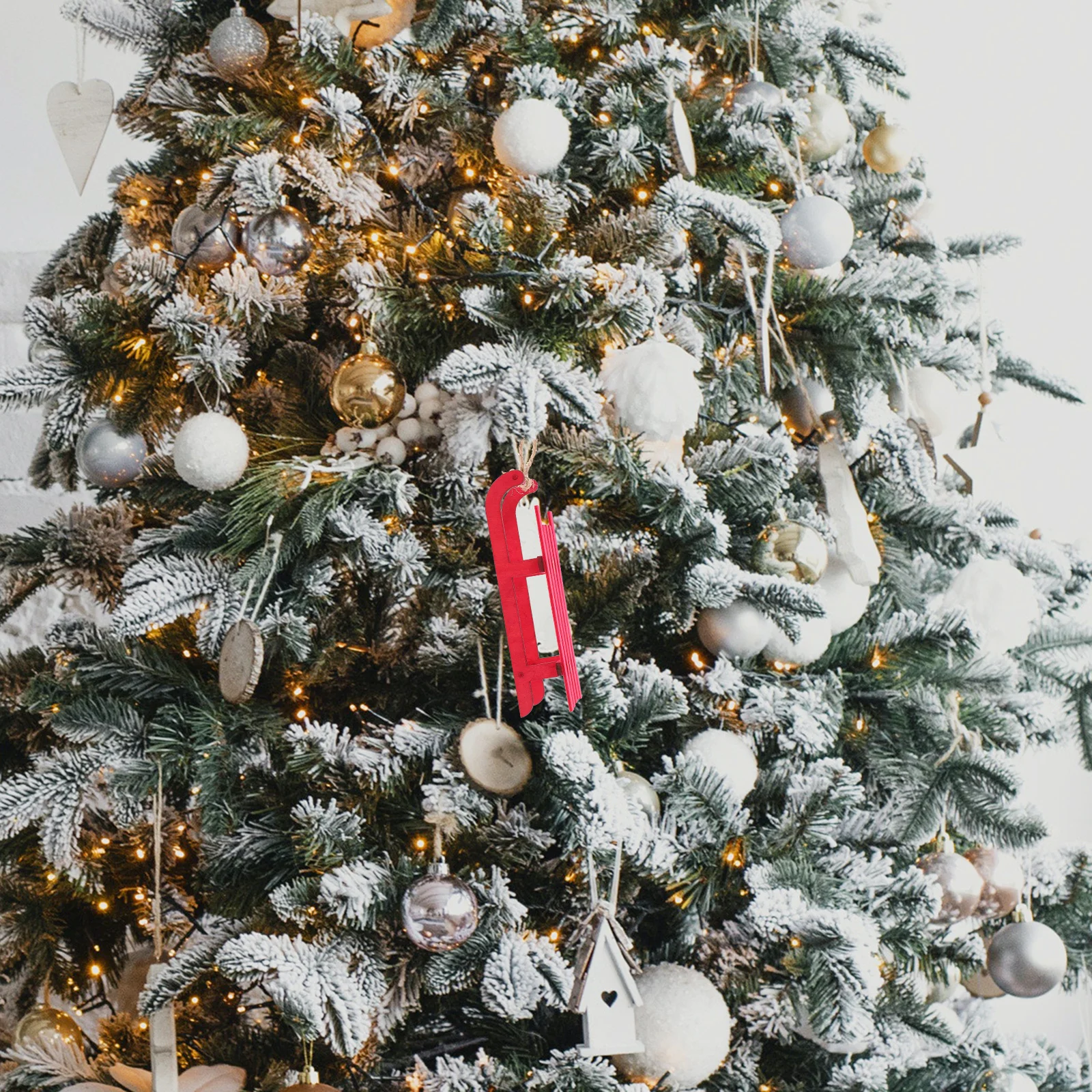 

Christmas Sleigh Ornament Holiday Decorative Sled Decoration for Tree Vintage Ornaments