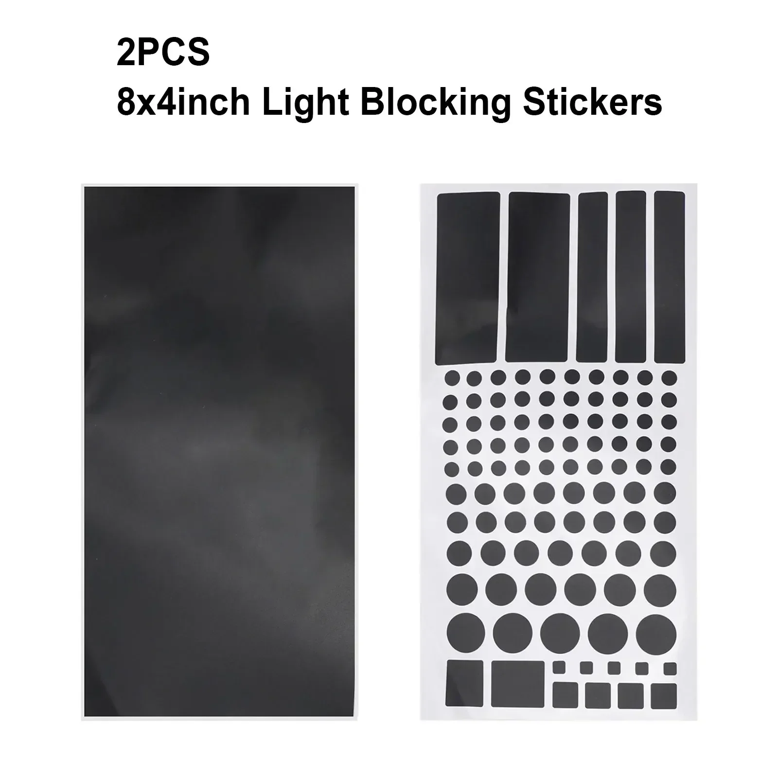 2 Sheets Light Dimming Stickers 8x4inch Light Blocking Stickers For Electronics Devices Car Light Blocking Stickers