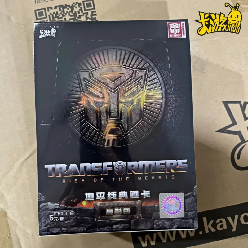 ของแท้ Kayou Transformers การ์ดคอลเลกชันฟิล์มอุปกรณ์ต่อพ่วงตัวอักษร Optimus Prime หายาก Ce การ์ดกระดาษงานอดิเรกเด็กของขวัญ