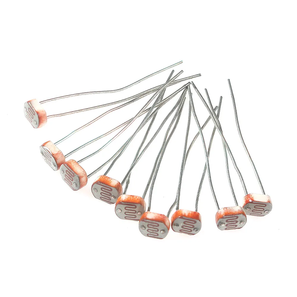 50pcs/lot GL5506 GL5516 GL5528 GL5537 GL5539  Photoresistor Resistor Electronic Component Light-dependent Resistors LDRs Kit