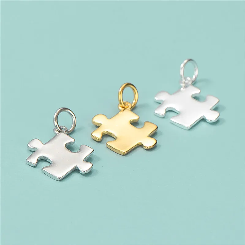 TrustDavis Real 925 Sterling Silver Fashion Creative Puzzle Charm Pendant Handmade DIY Accessories Fine Jewelry Wholesale HY429