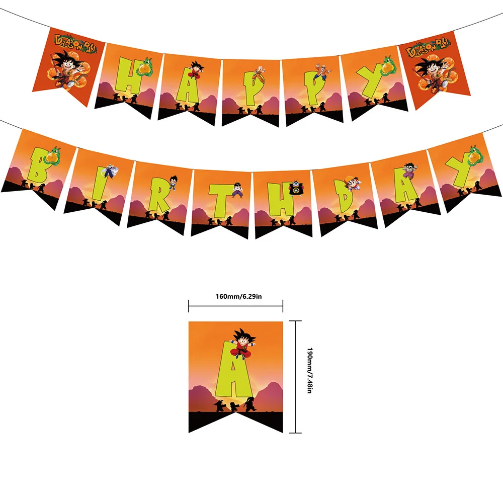 أنيمي لعبة دراغون بول Sun Wukong جديد حفلة عيد ميلاد لوازم أدوات المائدة ورقة كأس لوحة منديل استحمام الطفل لتقوم بها بنفسك الحدث الطرف الديكور