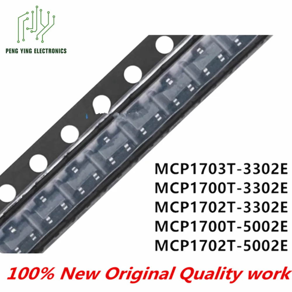 100% Original Brand New  Ic Chips 10PCS/lot  MCP1702T 3302E MCP1700T MCP1703T 5002E patch SOT23-3