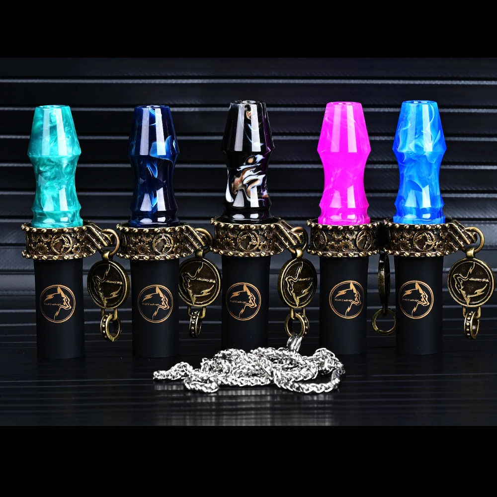 Wolfcoolvape 100% Original snake pattern resin hookah accessories foreign trade popular new shisha multi-color hookah mouthpiece