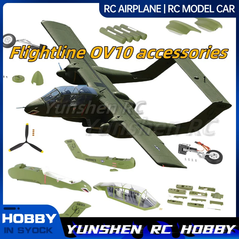 Freewing Flightline Ov10 Aircraft Accessories, Fuselage, Main Wings, Vertical Tail Landing Gear, Propeller Cover, Cockpit